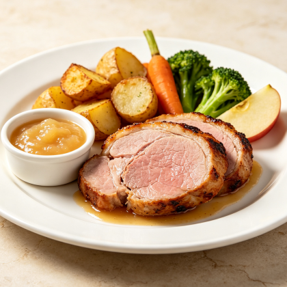 Roast Pork with Apple Sauce