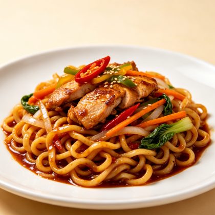 Spicy Chicken Noodle Stir-Fry